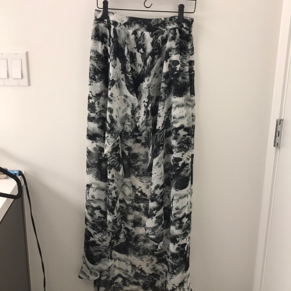 Black floral Kimchi Blue High Low Dress